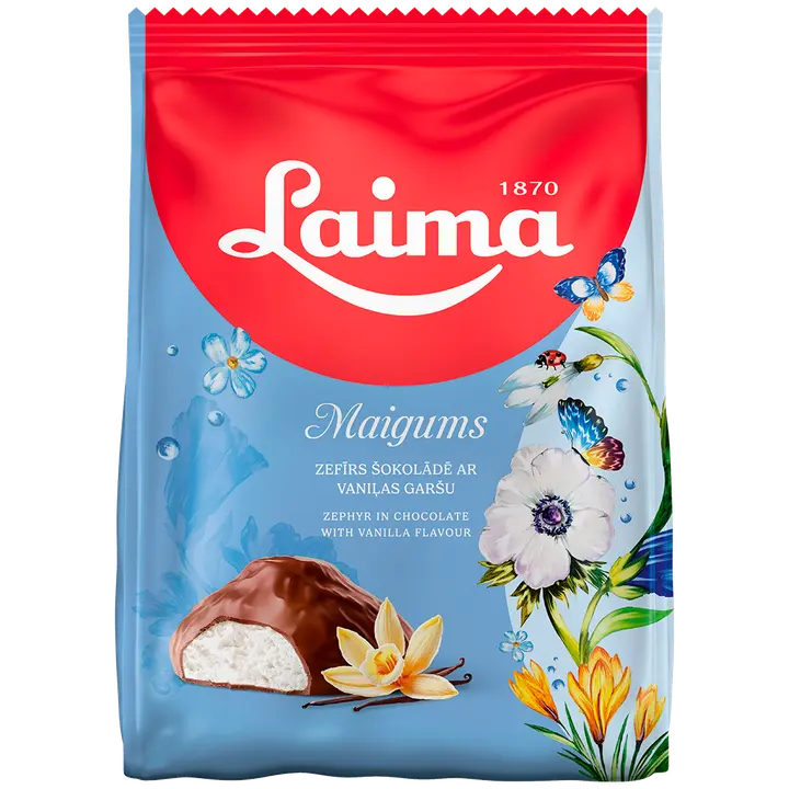 LAIMA Maigums vanillimaitseline sefiir šokolaadis 175g