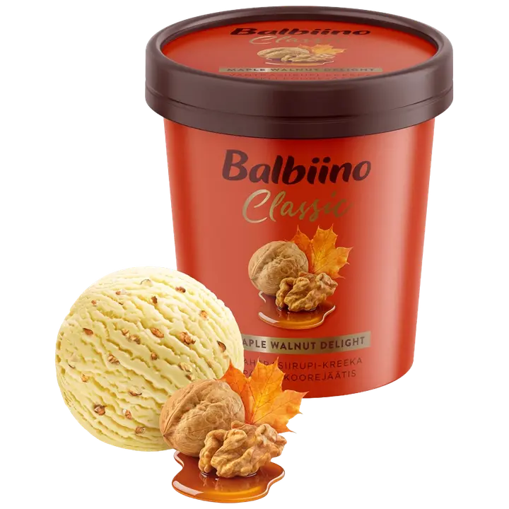 Classic Vahtrasiirupi-Koorejäätis kreeka pähklitega 0,5L/270 g