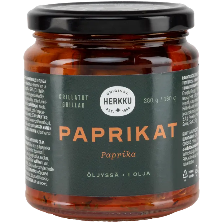 Herkku grillatut paprikat 280/180 g