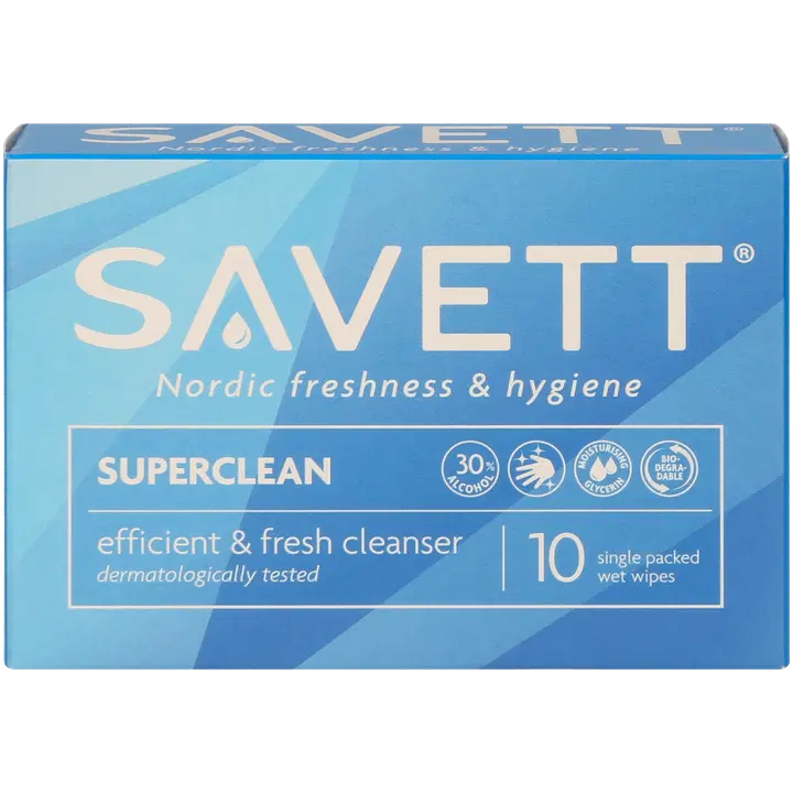 Savett Superclean kosteuspyyhe 10kpl