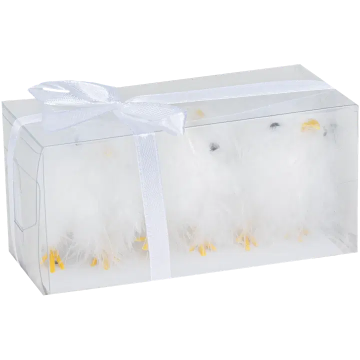 Pääsiäistipu pörrö 6 cm valkoinen 3 kpl