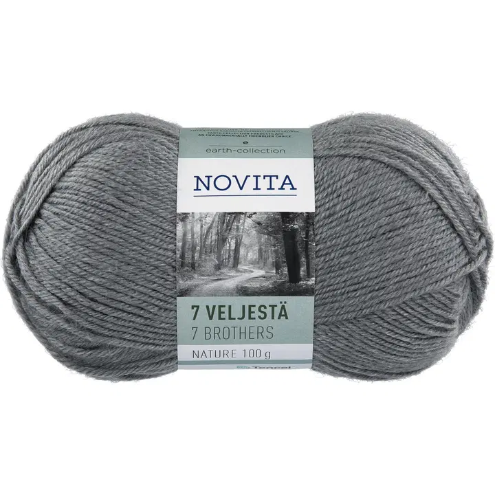 Novita Lanka 7 Veljestä Nature 100g Kallio 048