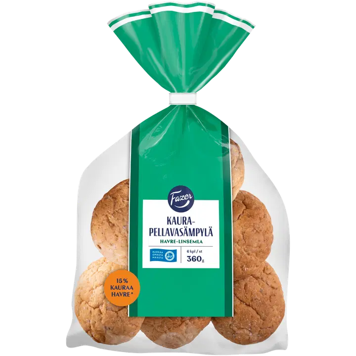 Fazer Kaurapellavasämpylä 6kpl 360g