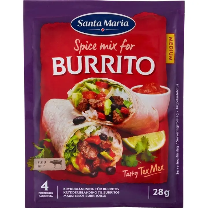 Santa Maria Burrito Spice Mix mausteseos 28 g
