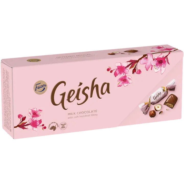 Fazer Geisha hasselpähkinänougat suklaakonvehti 250g