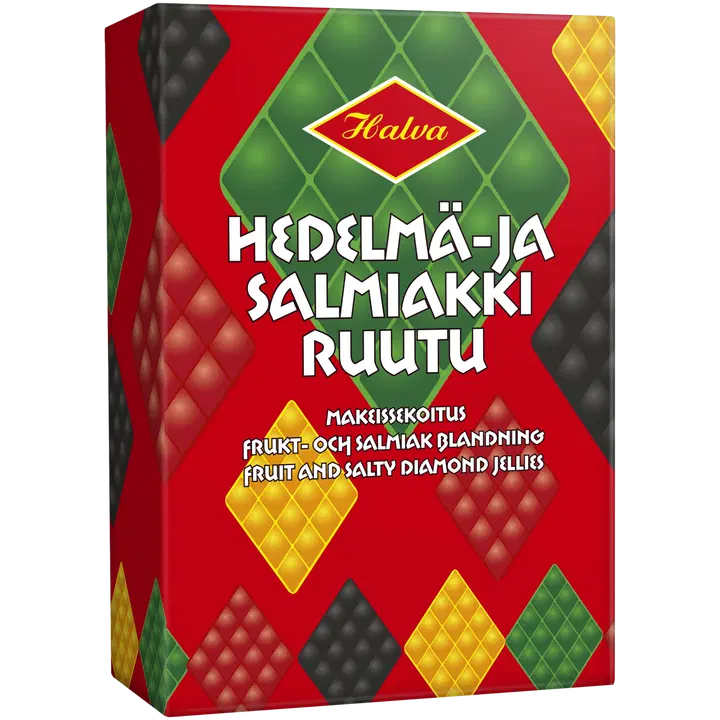 Halva Hedelmä- ja Salmiakkiruutu 240 g