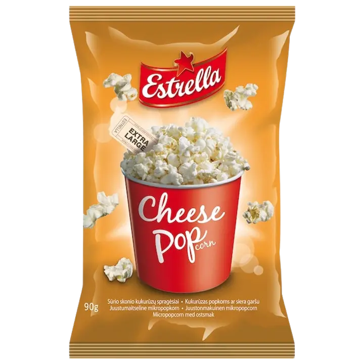 ESTRELLA Mikropopkorn juustumaitseline 90 g