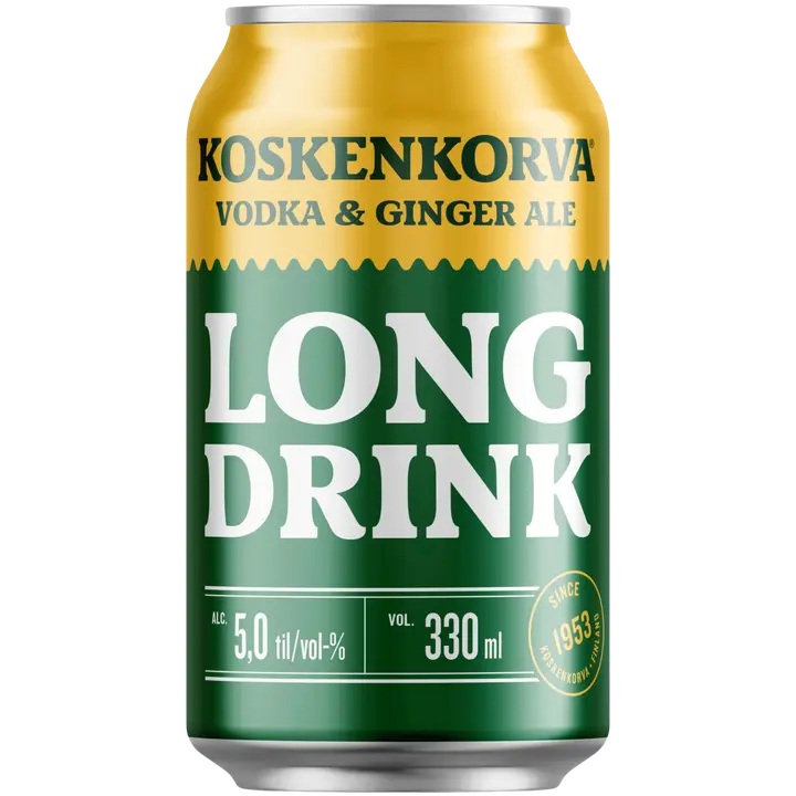 Koskenkorva Long Drink Vodka Ginger Ale 5% 33cl CAN