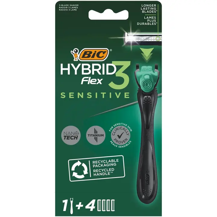 Bic raseerija Hybrid 3 Sensitive 3-tera 1+4tk