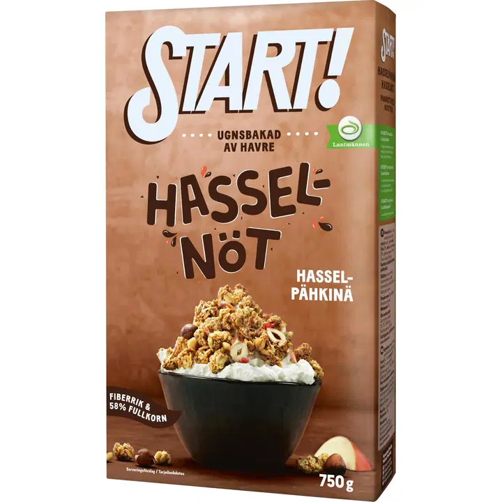 Start Hasselpähkinä granola 750g