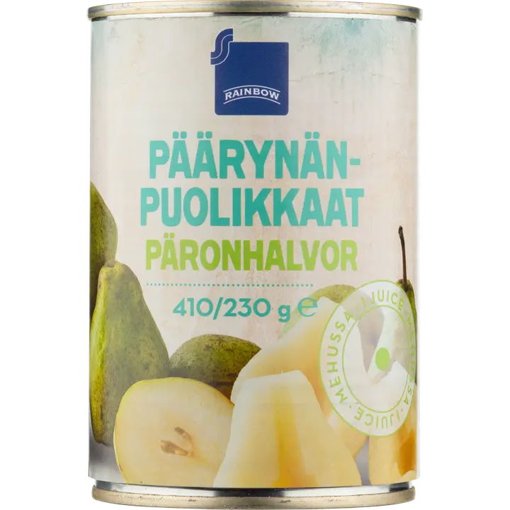 Rainbow päärynänpuolikkaat mehussa 410/230g