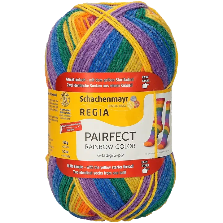 Regia sock garn Pairfect Rainbow 6ply 150g