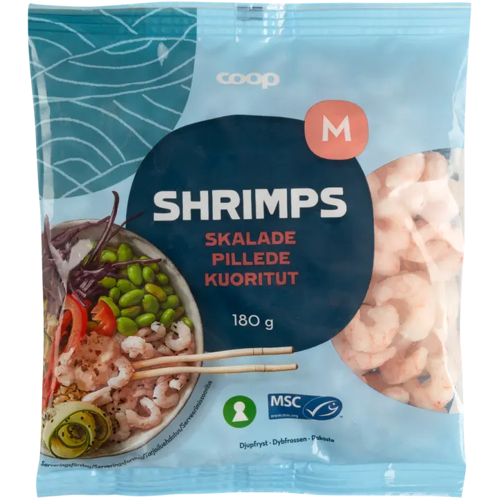 Coop kuoritut katkaravut 180 g pakaste