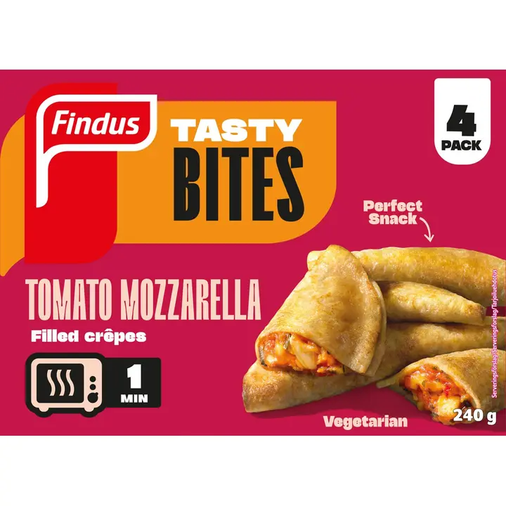 Findus tomati ja mozzarella juustuga täidetud pannkoogid, 240 g