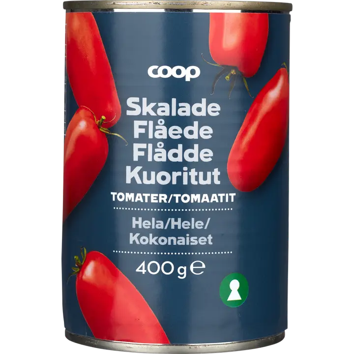 Coop kuoritut kokonaiset tomaatit 400 g