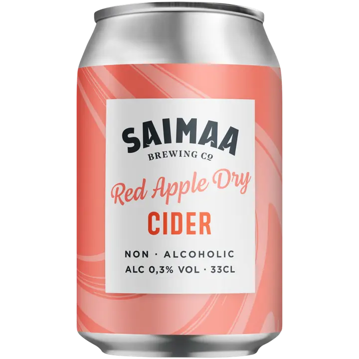 Saimaa Red Apple Dry Non-Alcoholic Cider 0,3% siideri 0,33l tölkki