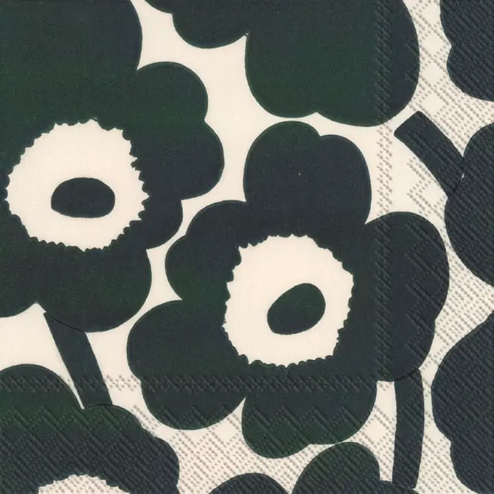Marimekko 25cm Unikko kermavihreä 20kpl lautasliina