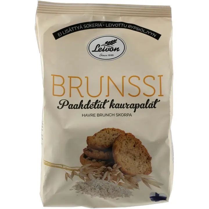 Leivon Leipomo Brunssi paahdettu kaurapala 300g