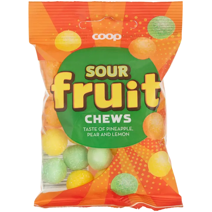 Coop Sour Fruit chews makeissekoitus 80 g