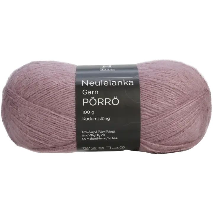 House lanka mohair-villa-akryyli Pörrö 100 g Old Rose 1429