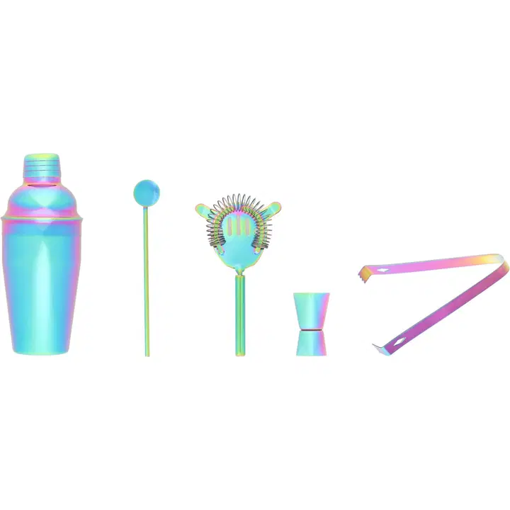 Cocktail välineet ruostumatonta terästä Sateenkaari 4kpl