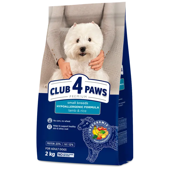 CLUB4PAWS Premium kuivtoit väikest tõugu koertele lambaliha ja riisiga 0.9kg