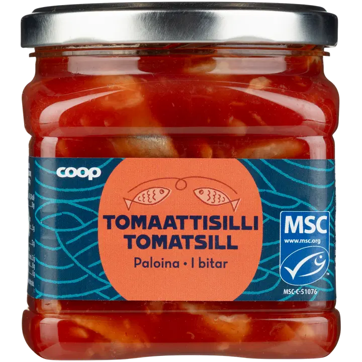 Coop tomaattisilli 490 g MSC