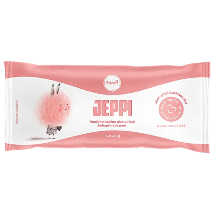 Jeppi vanillimaitseline kohupiimadessert multipakk 5 x 38 g