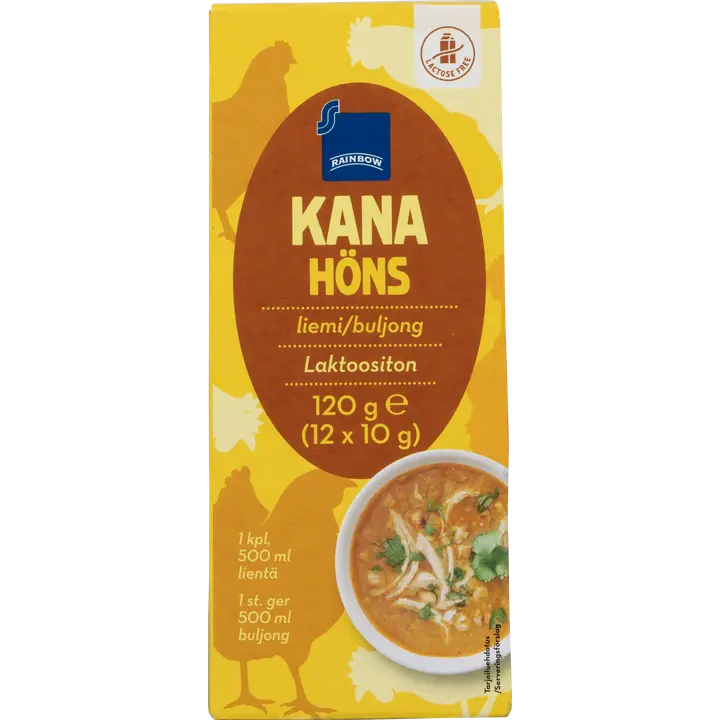 Rainbow 12x10g kanaliemikuutio