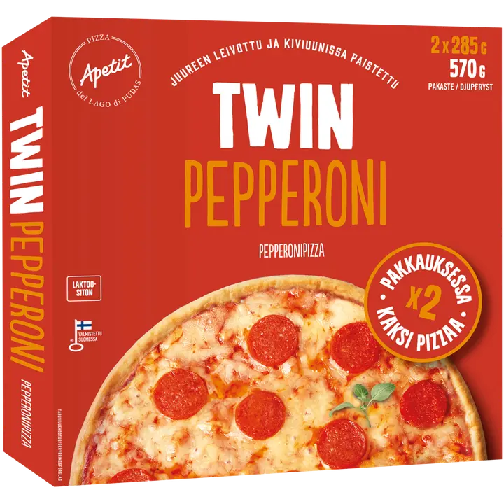 Apetit Twin Pepperoni pizza pakaste 2x285g