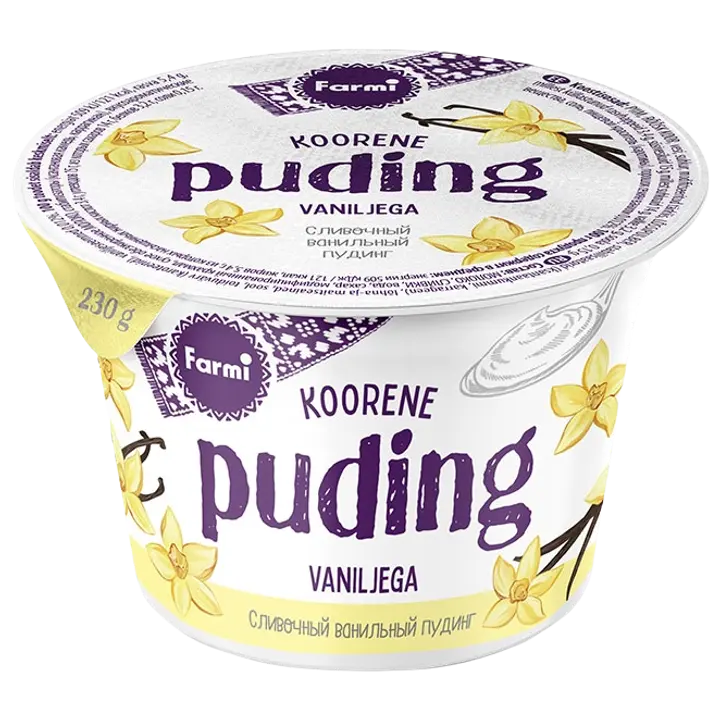 Farmi Koorene vaniljepuding, 230 g