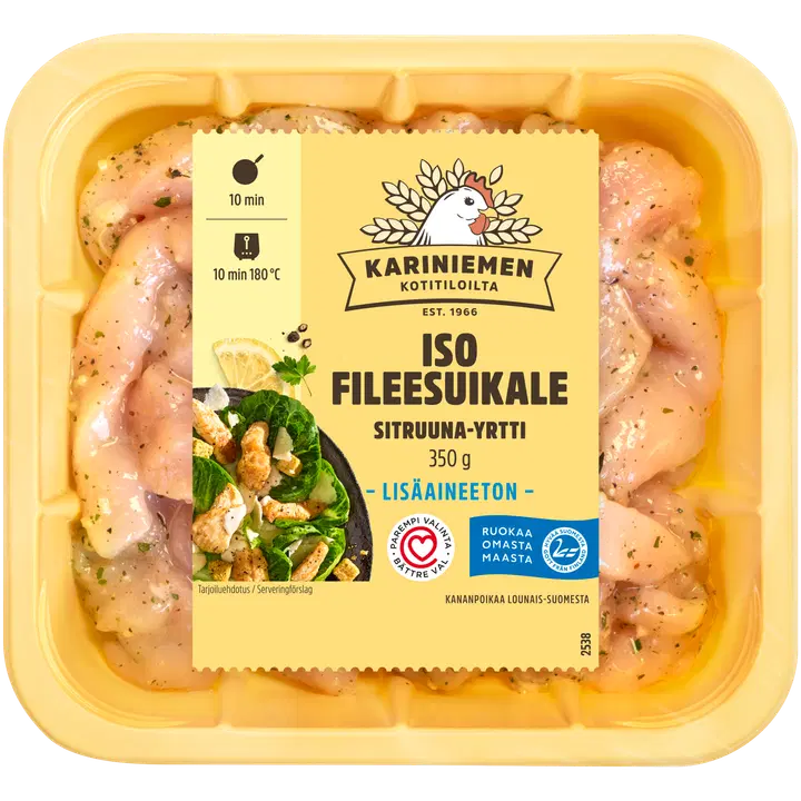 Kariniemen Kananpojan Iso fileesuikale sitruuna-yrtti 350 g