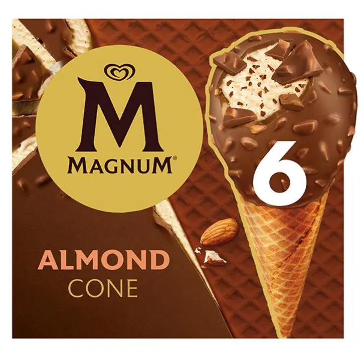 Magnum  Almond Cone Jäätelö Monipakkaus  510ml/321g 6kpl