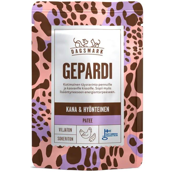 GEPARDI pasteet kassipoegadele kanaliha ja putukatega 70g