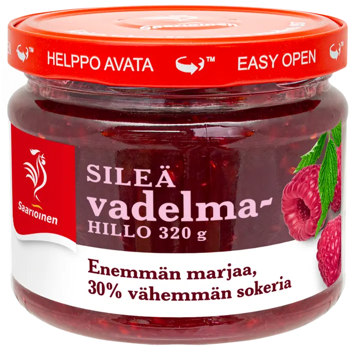 Saarioinen Vadelmahillo vähemmän sokeria 320g
