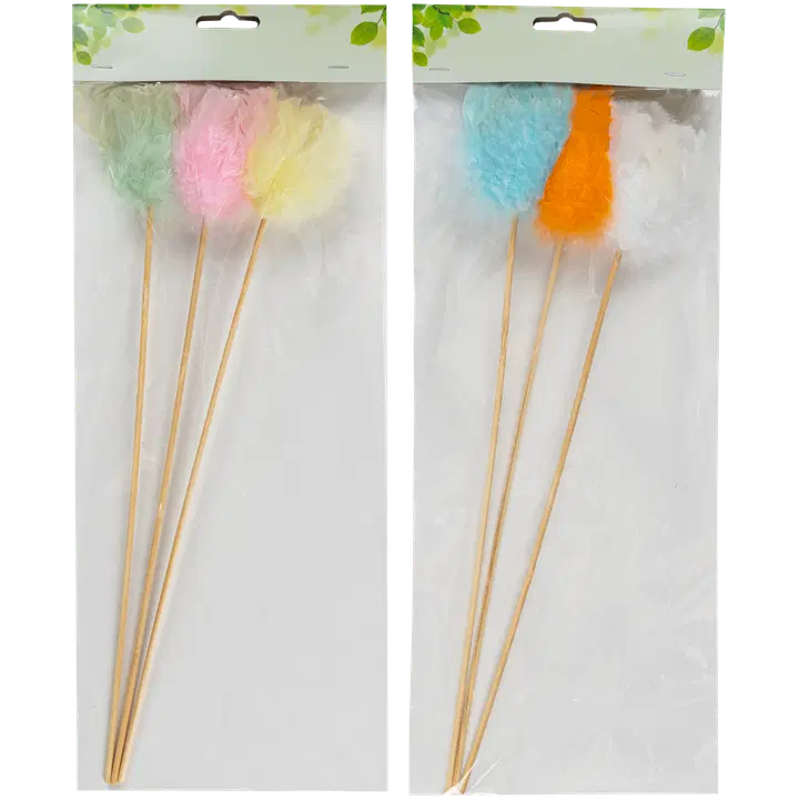 Värvilised suled 33 cm 3 tikku