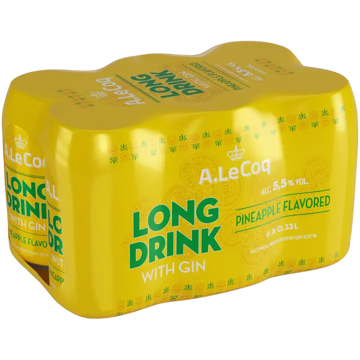 6xA. Le Coq GIN Pineapple Long Drink 5,5 % 0,33 l tlk