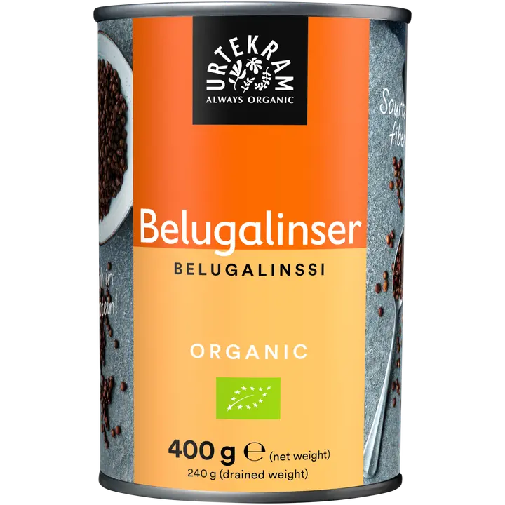 Urtekram Luomu Belugalinssi 400g