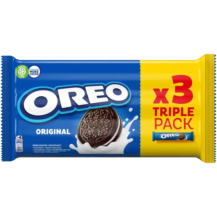 Oreo Original täytekeksi 3X154g=462g