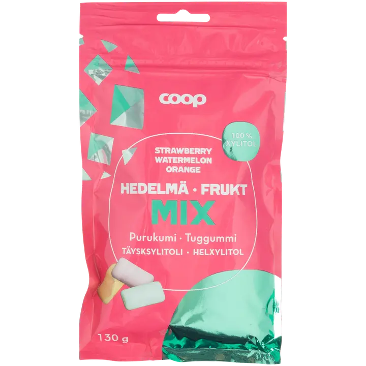 Coop täysksylitolipurukumi hedelmämix 130 g