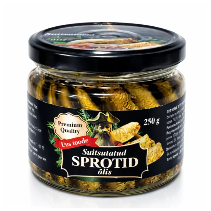 Pirate barbarossa`s gold sprotid õlis 250g eo