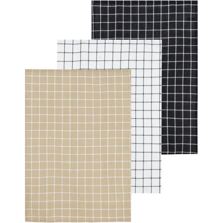House keittiöpyyhe Ruutu 3 kpl 50 x 70 cm