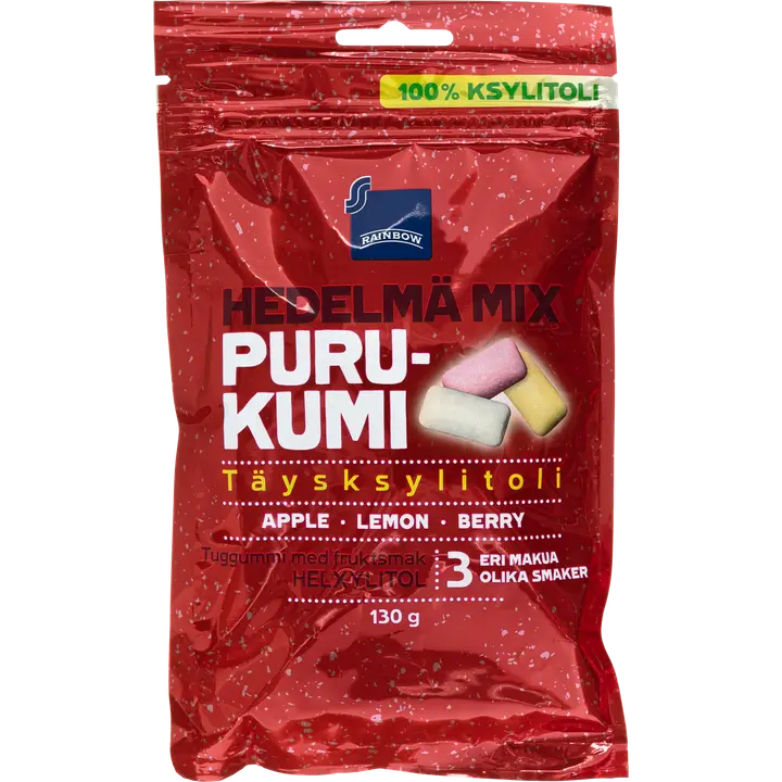 Rainbow Fruity Mix Xylitol närimiskummid 130 g