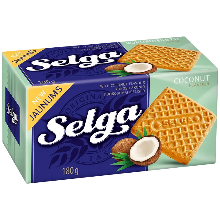 Selga kookosemaitselised vormiküpsised 180 g