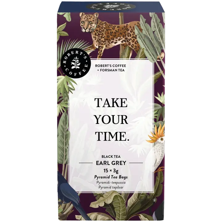 Robert's Coffee x Forsman tea Earl Grey maustettu musta tee 15x3g