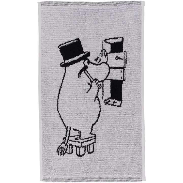 Moomin Arabia käsipyyhe 30x50 Muumipappa harmaa
