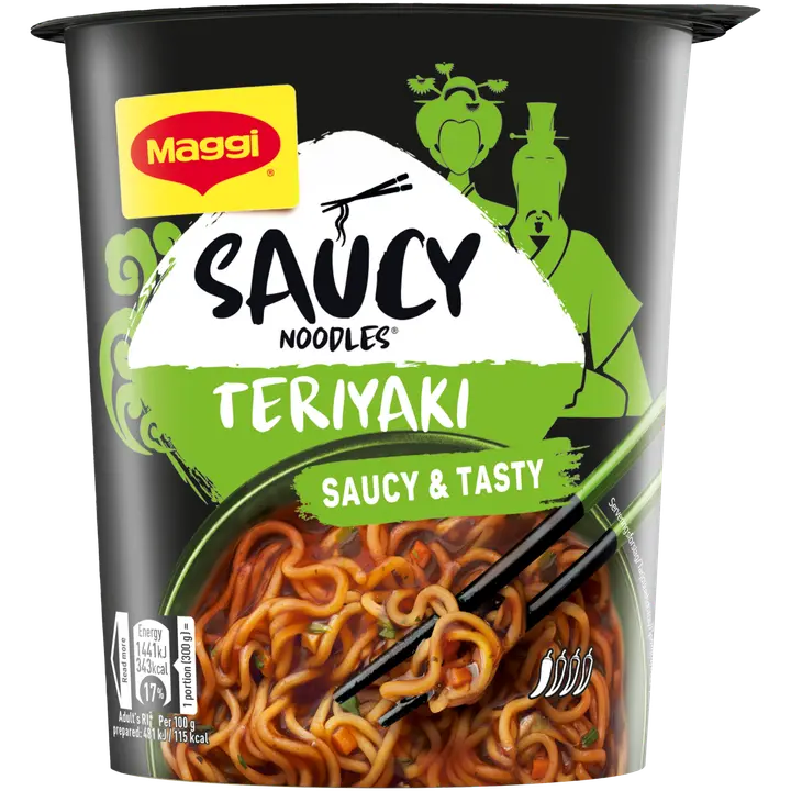 Maggi Saucy Noodles 75g Teriyaki