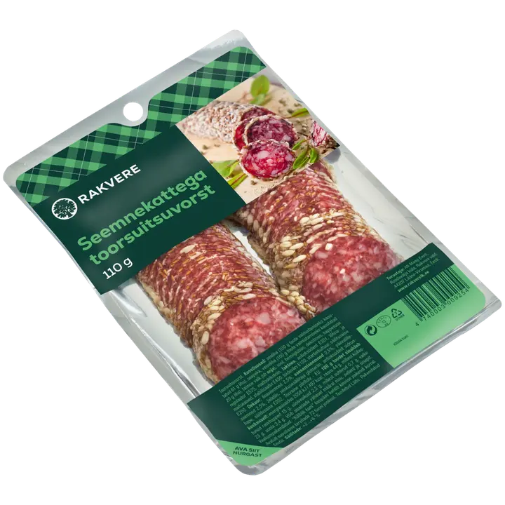 Rakvere Seemnekattega Toorsuitsuvorst 110G Viil