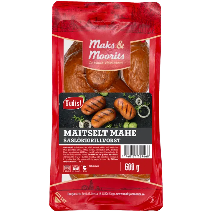 Maks & Moorits Maitselt mahe grillvorst 600g