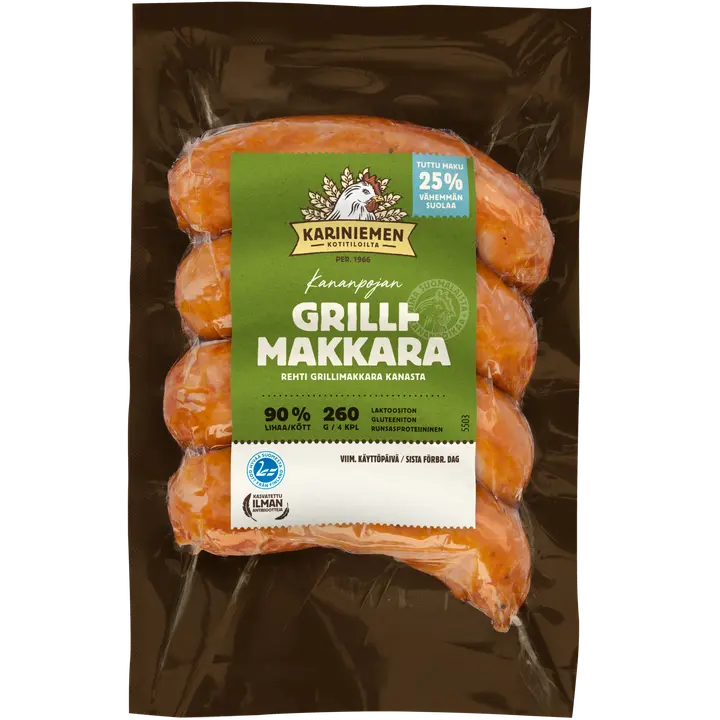 Kariniemen Kananpojan grillimakkara 260 g